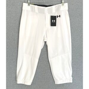 NEW! Under Armour Utility Softball Knicker Pants Mens Medium White Cropped NWT